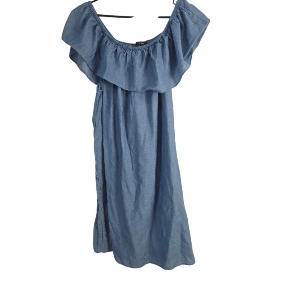 Love Chesley Coquette Off Shoulder Mini Dress 3x Womens Plus Size Cotton Blend